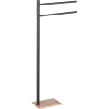 Gedy - Стойка за кърпи TRILLY 83,5 cm матово черно/бамбук