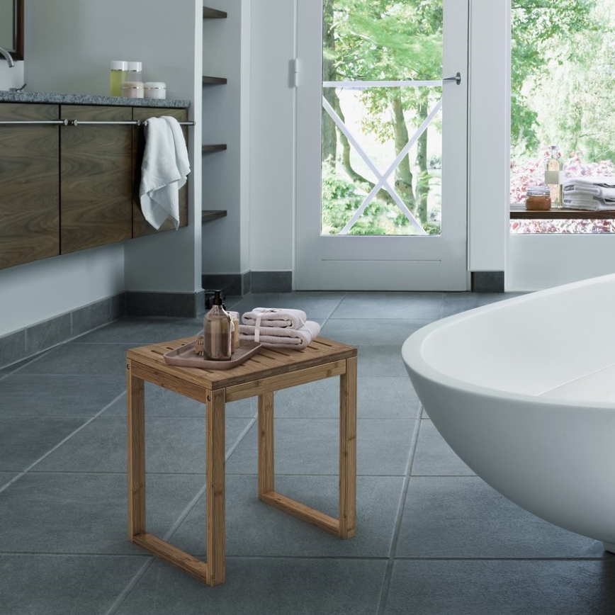 Gedy - Столче за баня HIMALAYA 39,5x44,3 см бамбук