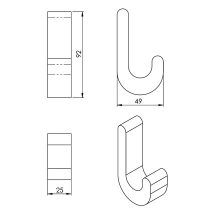 Gedy - К-кт 2x Стенна закачалка HIMALAYA бамбук