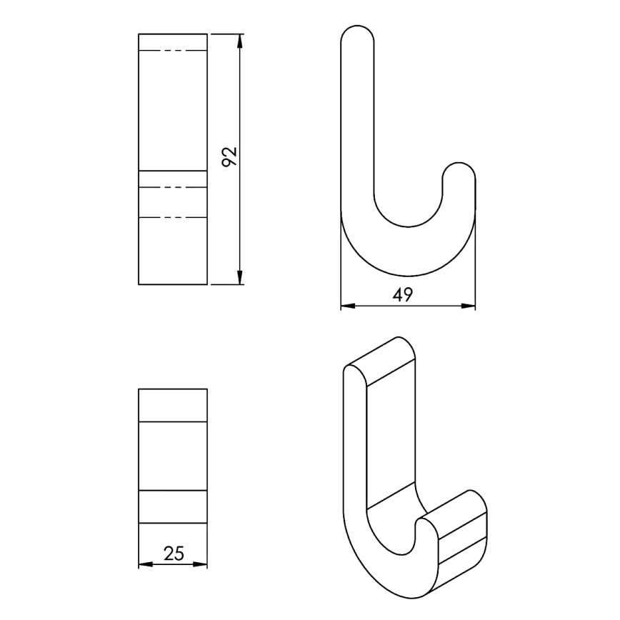 Gedy - К-кт 2x Стенна закачалка HIMALAYA бамбук