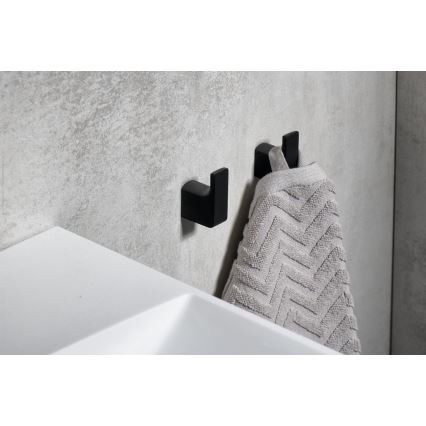 Gedy - К-кт 2x Стенна закачалка PIRENEI матов черен