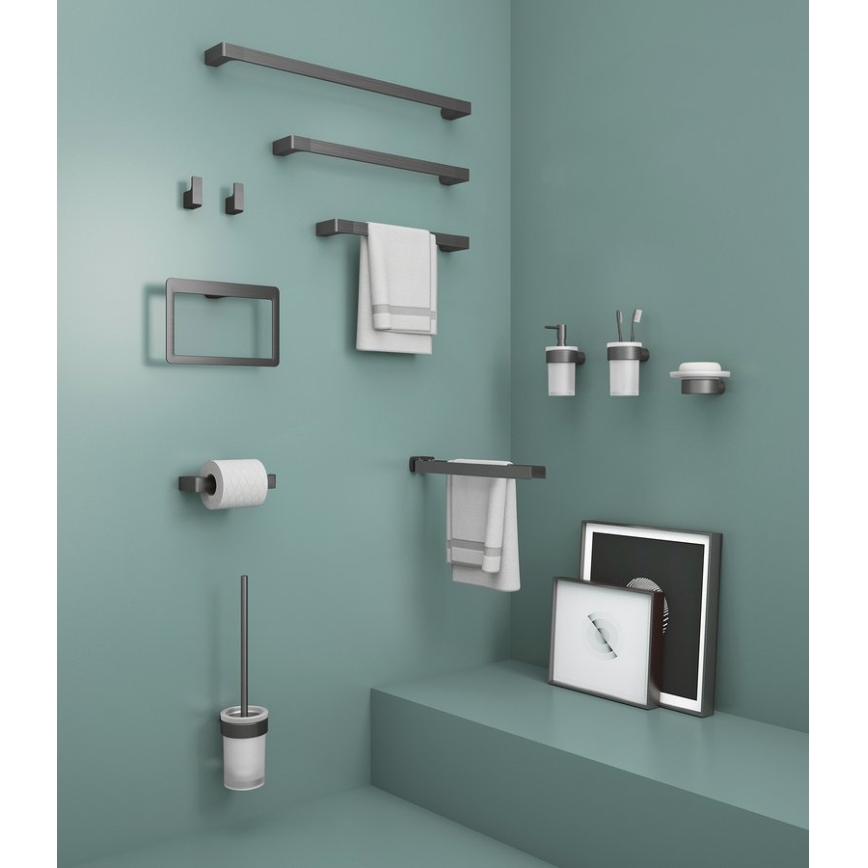 Gedy - Комплект от 2 стенни куки PIRENEI, металик сив