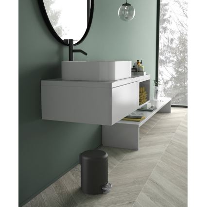 Gedy - Кош за отпадъци POTTY 5 л, матово черен, с меко затваряне