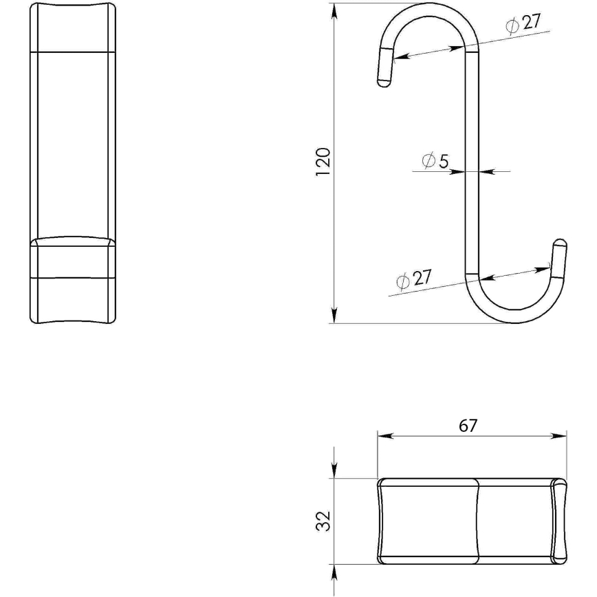 Gedy - Кука за радиатор прозрачен/термопласт