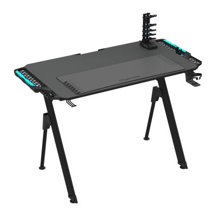 Гейминг маса FALCON с LED RGB подсветка 116x60 см черен