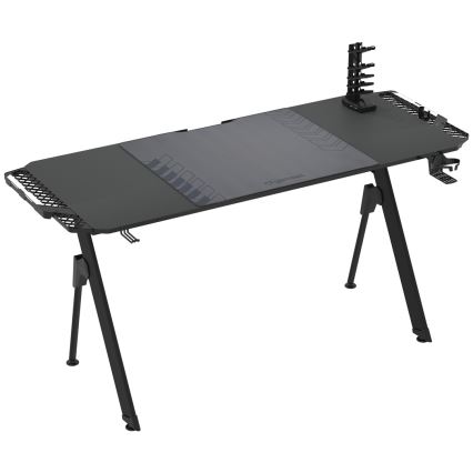 Гейминг маса FALCON с LED RGB подсветка 156x60 см черен