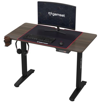 Гейминг маса с регулируема височина CONTROL 110x60 см кафяв/черен