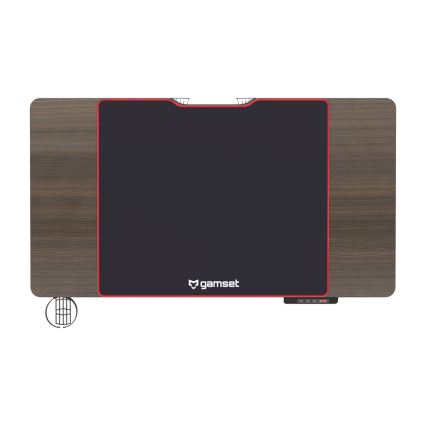 Гейминг маса с регулируема височина CONTROL 110x60 см кафяв/черен