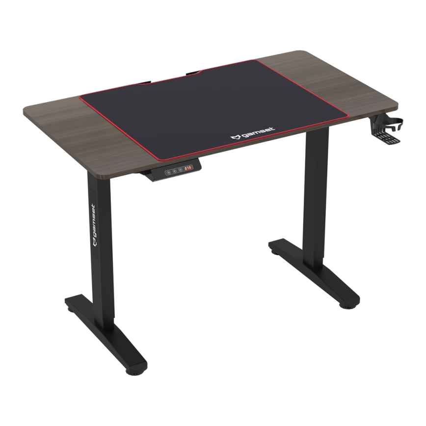 Гейминг маса с регулируема височина CONTROL 110x60 см кафяв/черен