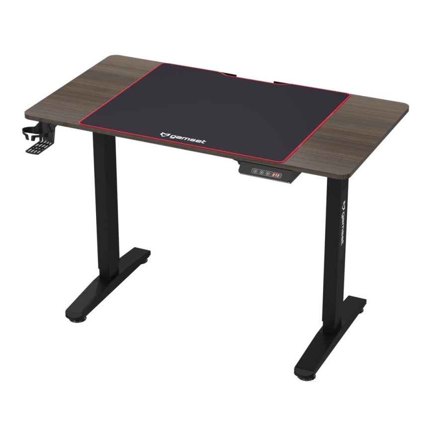 Гейминг маса с регулируема височина CONTROL 110x60 см кафяв/черен