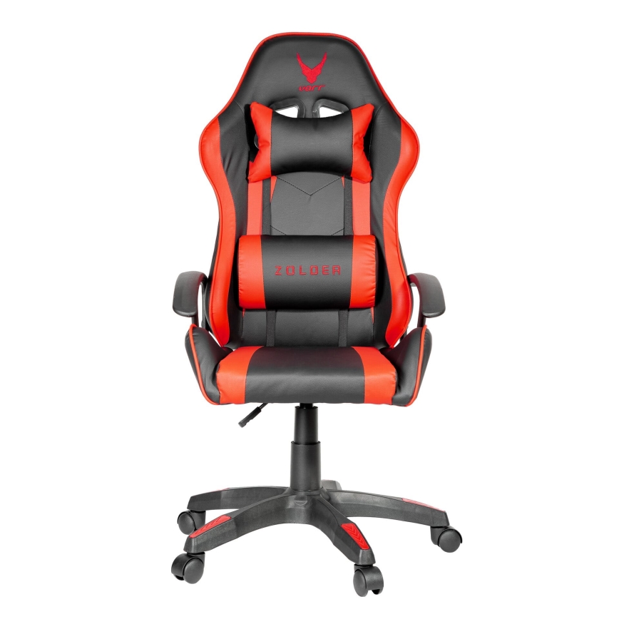Геймърски стол VARR Zolder черен/червен