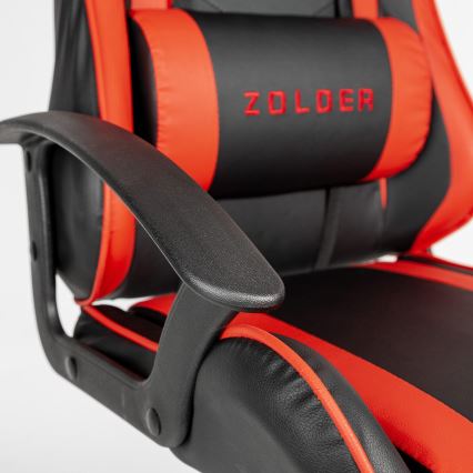 Геймърски стол VARR Zolder черен/червен