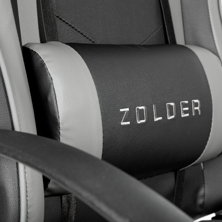 Геймърски стол VARR Zolder черен/сив