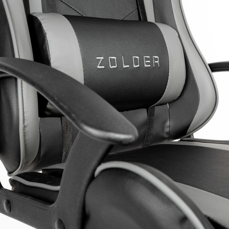 Геймърски стол VARR Zolder черен/сив