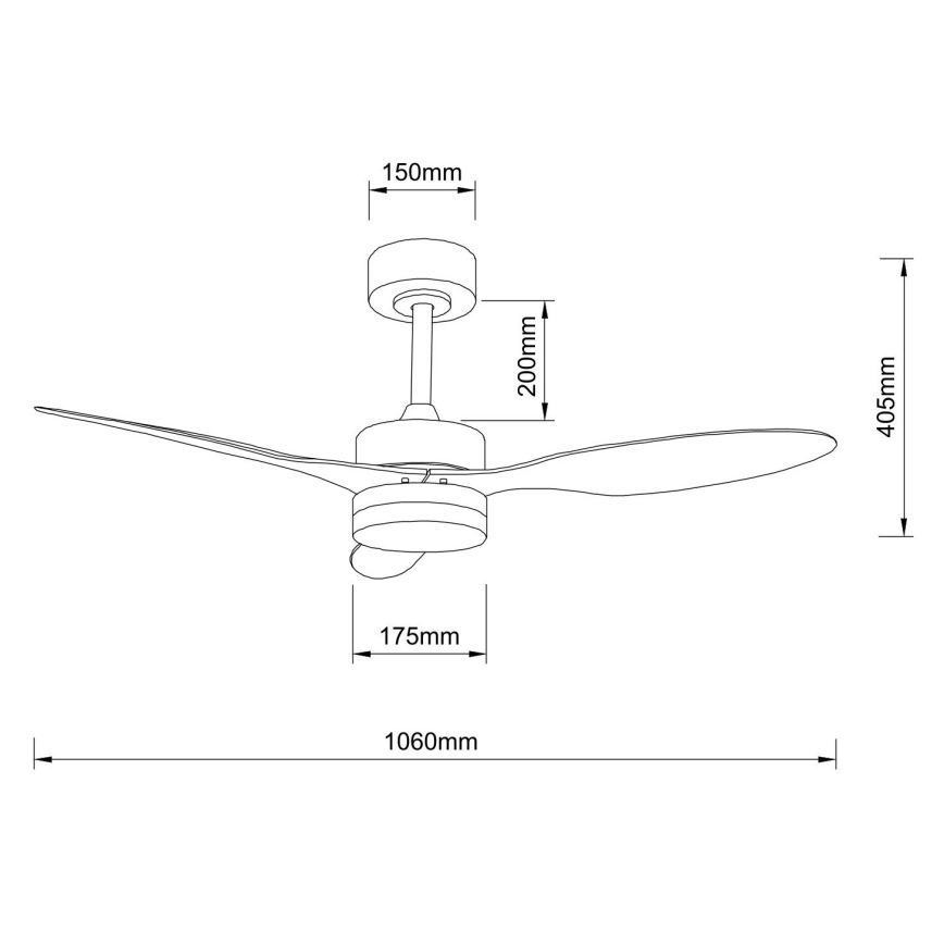 Globo - LED Димируем таванен вентилатор LED/20W/230V 2700-6500K + дистанционно управление