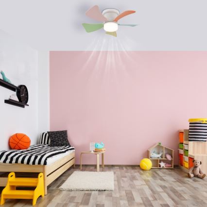 Globo - LED димируем таванен вентилатор LED/10W/230V 3000-6500K многоцветен + дистанционно управление
