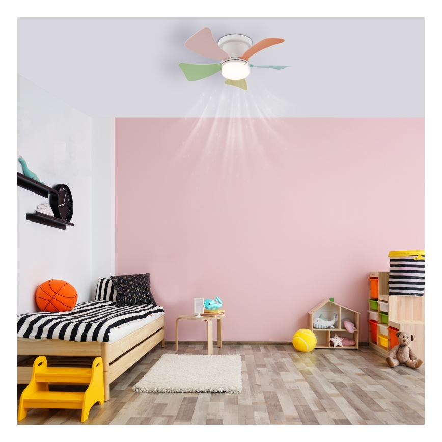 Globo - LED димируем таванен вентилатор LED/10W/230V 3000-6500K многоцветен + дистанционно управление