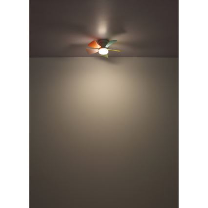 Globo - LED димируем таванен вентилатор LED/10W/230V 3000-6500K многоцветен + дистанционно управление