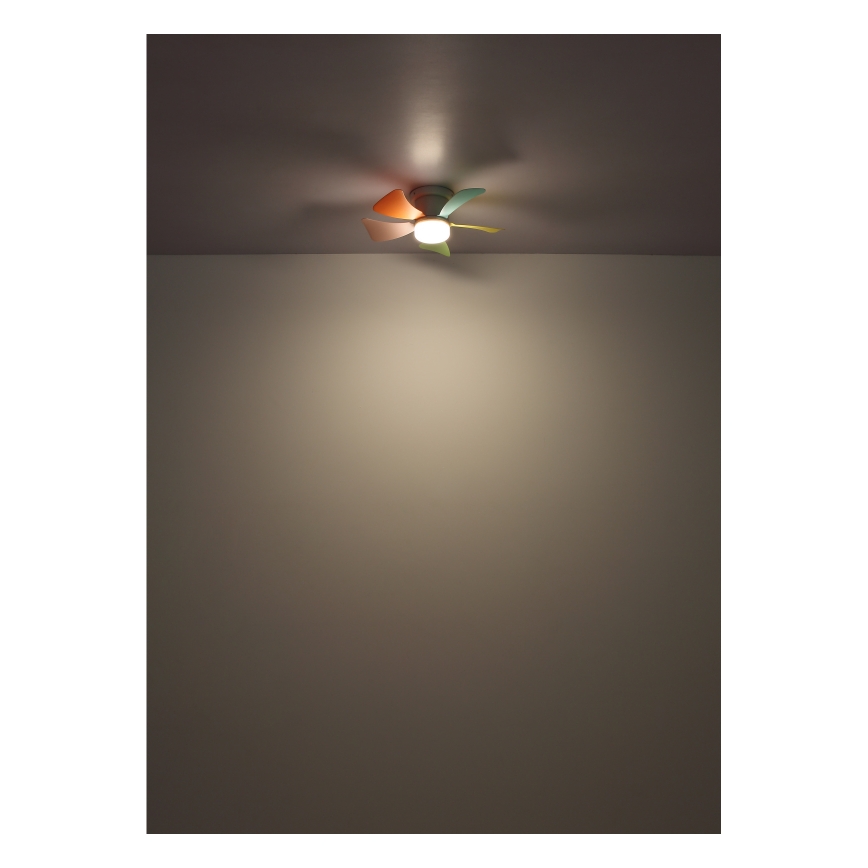 Globo - LED димируем таванен вентилатор LED/10W/230V 3000-6500K многоцветен + дистанционно управление