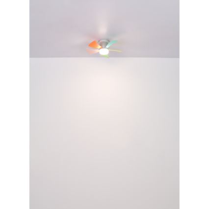 Globo - LED димируем таванен вентилатор LED/10W/230V 3000-6500K многоцветен + дистанционно управление