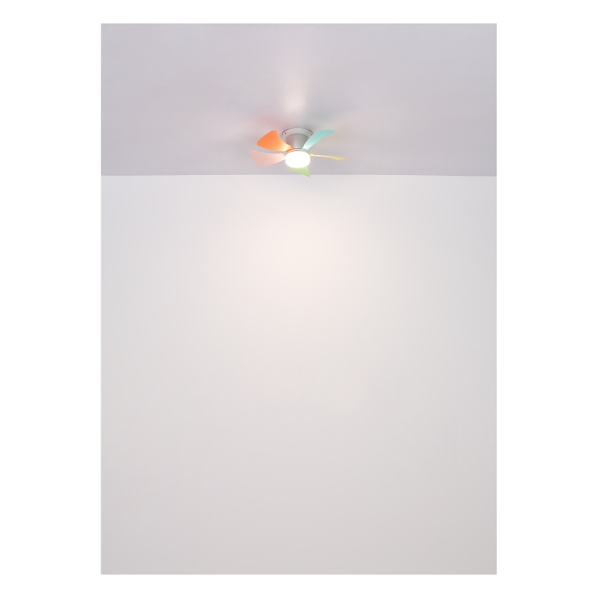 Globo - LED димируем таванен вентилатор LED/10W/230V 3000-6500K многоцветен + дистанционно управление