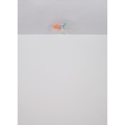 Globo - LED димируем таванен вентилатор LED/10W/230V 3000-6500K многоцветен + дистанционно управление