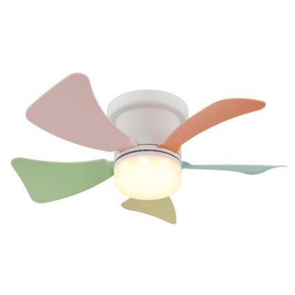 Globo - LED димируем таванен вентилатор LED/10W/230V 3000-6500K многоцветен + дистанционно управление