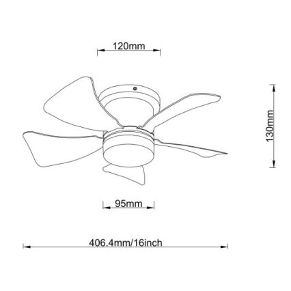 Globo - LED димируем таванен вентилатор LED/10W/230V 3000-6500K многоцветен + дистанционно управление