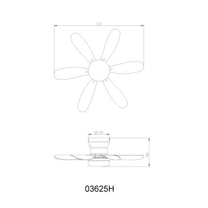 Globo - LED таванен вентилатор с регулируема яркост, 5W/230V, 2700-6500K, кафяв + дистанционно управление