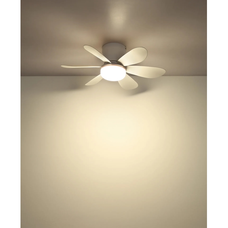 Globo - Димируем таванен LED вентилатор LED/5W/230V 2700-6500K бял + дистанционно управление