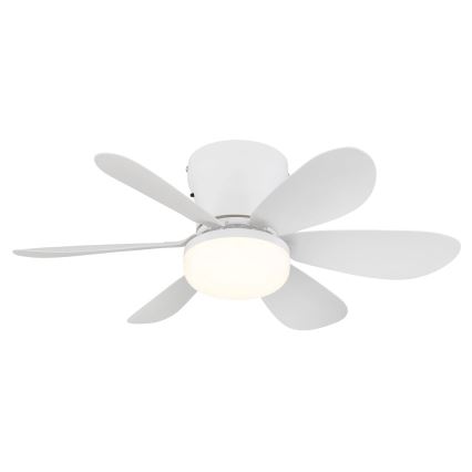 Globo - Димируем таванен LED вентилатор LED/5W/230V 2700-6500K бял + дистанционно управление