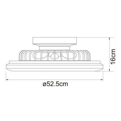 Globo - LED Димируем плафон с вентилатор LED/30W/230V 3000-6500K + дистанционно