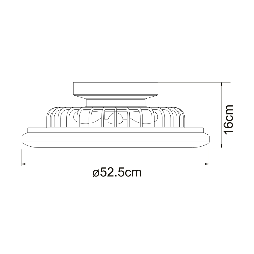 Globo - LED Димируем плафон с вентилатор LED/30W/230V 3000-6500K + дистанционно