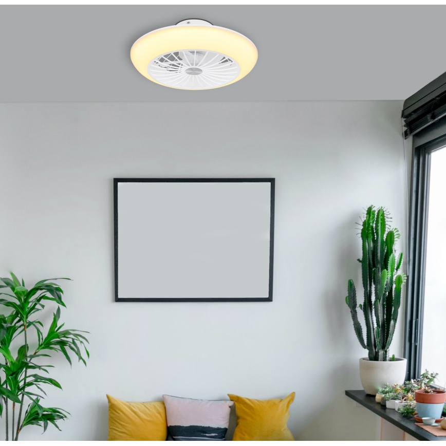 Globo 03632W - LED Плафониера с вентилатор LAFEE LED/18W/230V