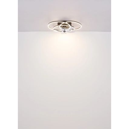 Globo - LED димируем таванен вентилатор LED/40W/230V 3000-6500K черен + дистанционно управление