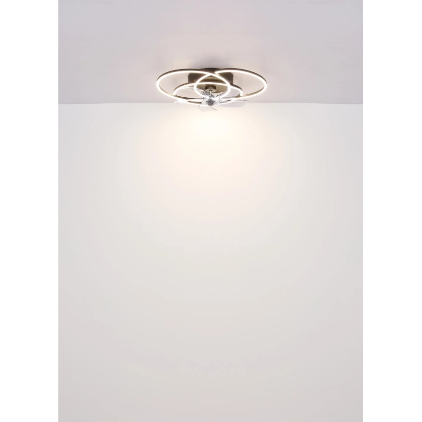 Globo - LED димируем таванен вентилатор LED/40W/230V 3000-6500K черен + дистанционно управление