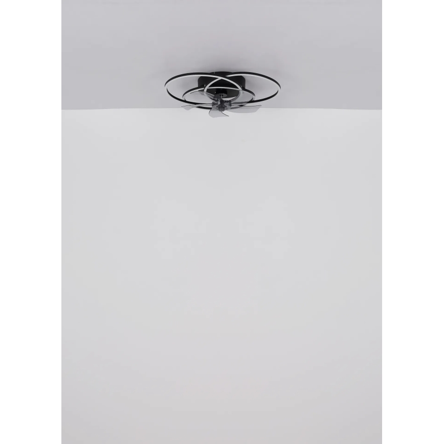 Globo - LED димируем таванен вентилатор LED/40W/230V 3000-6500K черен + дистанционно управление