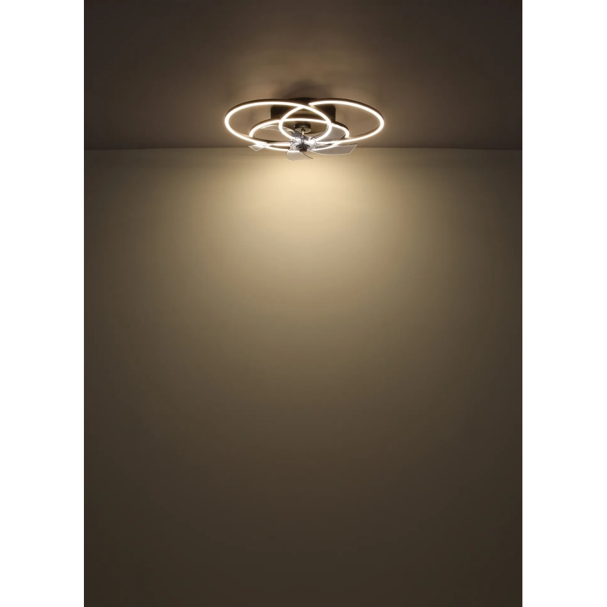 Globo - LED димируем таванен вентилатор LED/40W/230V 3000-6500K черен + дистанционно управление