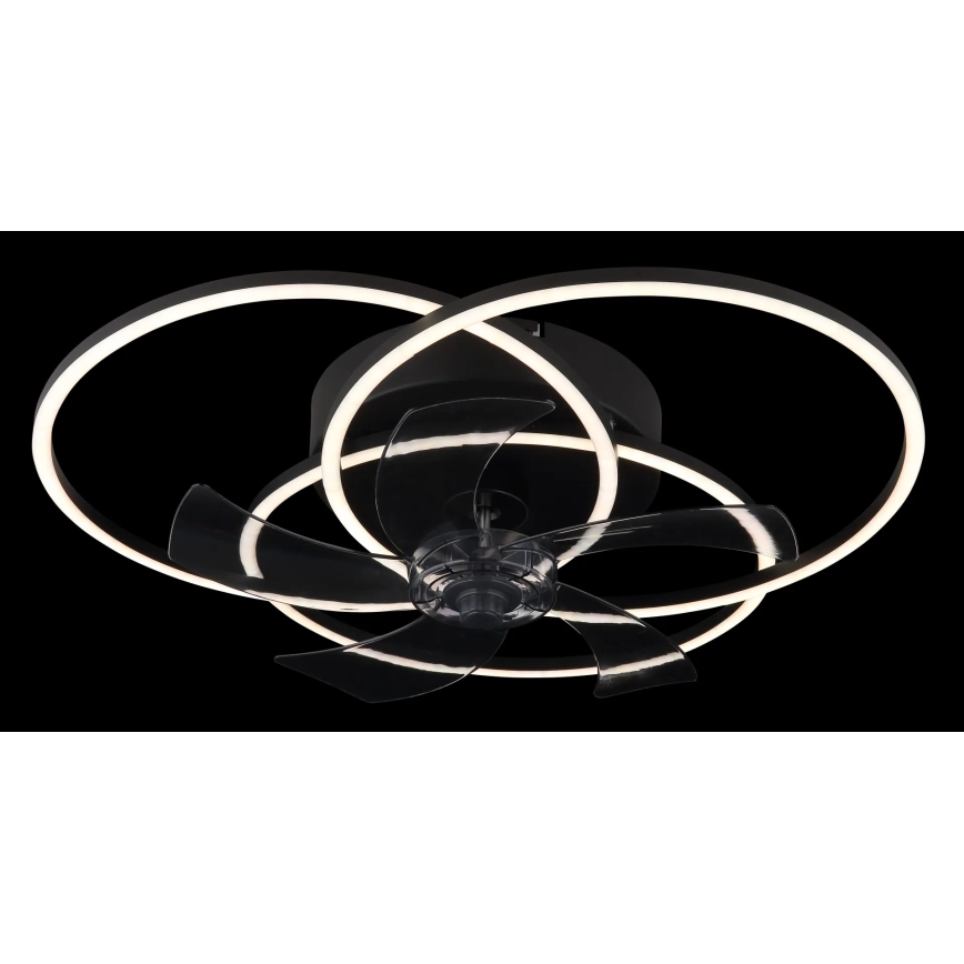 Globo - LED димируем таванен вентилатор LED/40W/230V 3000-6500K черен + дистанционно управление
