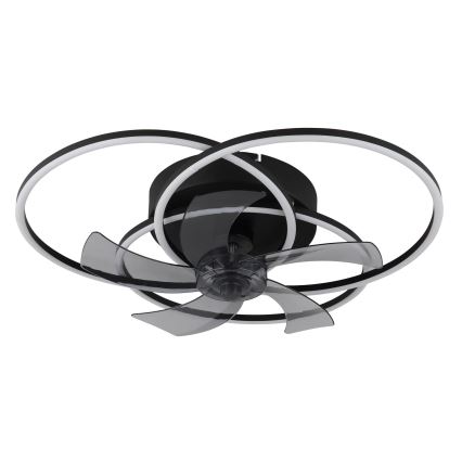 Globo - LED димируем таванен вентилатор LED/40W/230V 3000-6500K черен + дистанционно управление
