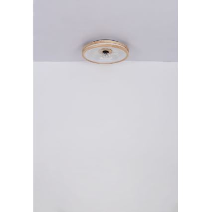 Globo - LED Димируем плафон с вентилатор LED/30W/230V 2700-6500K кафяв + дистанционно управление