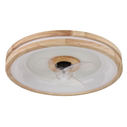 Globo - LED Димируем плафон с вентилатор LED/30W/230V 2700-6500K кафяв + дистанционно управление
