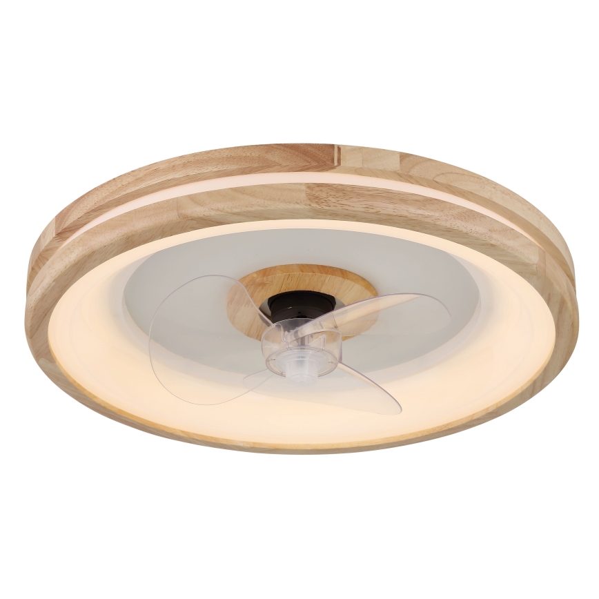Globo - LED Димируем плафон с вентилатор LED/30W/230V 2700-6500K кафяв + дистанционно управление