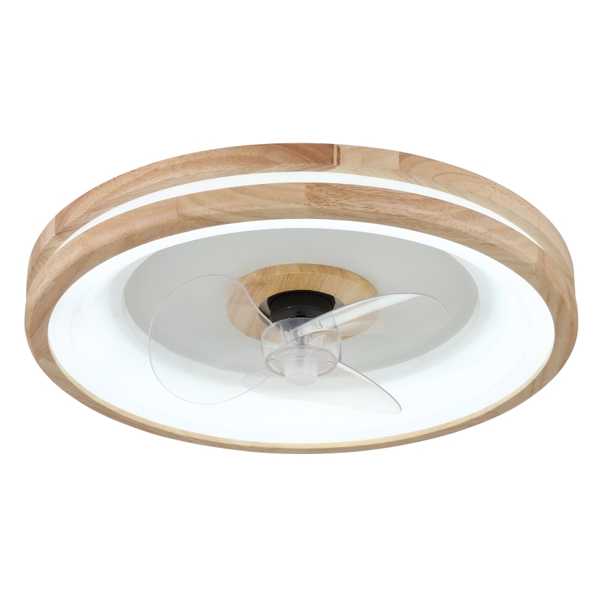 Globo - LED Димируем плафон с вентилатор LED/30W/230V 2700-6500K кафяв + дистанционно управление