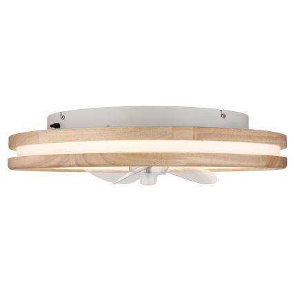 Globo - LED Димируем плафон с вентилатор LED/30W/230V 2700-6500K кафяв + дистанционно управление