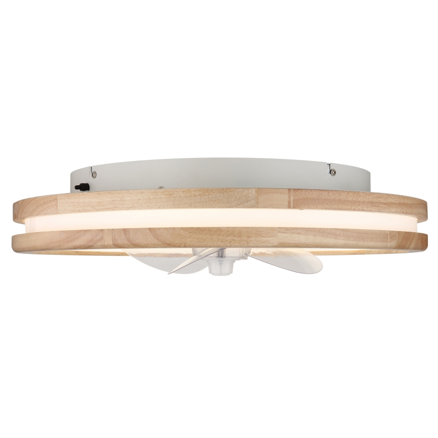 Globo - LED Димируем плафон с вентилатор LED/30W/230V 2700-6500K кафяв + дистанционно управление