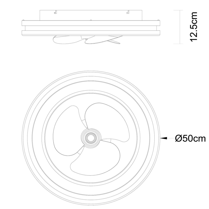 Globo - LED Димируем плафон с вентилатор LED/30W/230V 2700-6500K кафяв + дистанционно управление