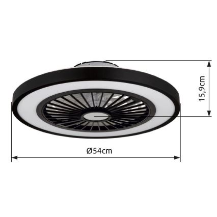 Globo - LED регулируем таванен вентилатор LED/45W/230V 3000-6500K + дистанционно управление