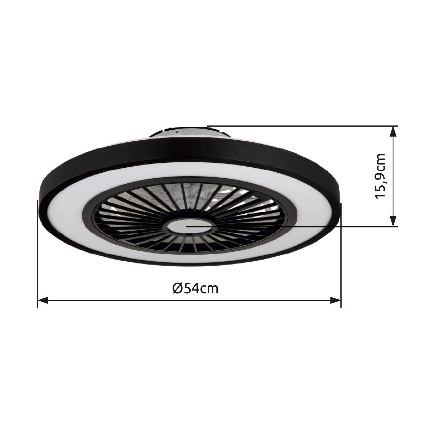 Globo - LED регулируем таванен вентилатор LED/45W/230V 3000-6500K + дистанционно управление