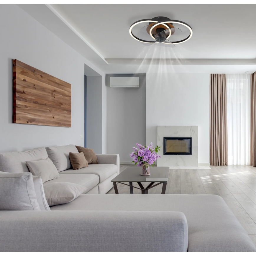 Globo - LED регулируем таванен вентилатор LED/24W/230V 2700-6500K + дистанционно управление